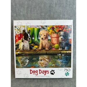 Puzzle Buffalo Games Dog Days Puppy Dreams 750 Piece Jigsaw Puppies Wolf